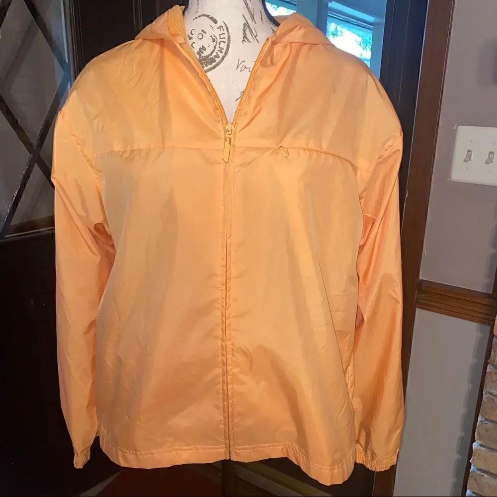 Vintage Orange Reebok Rain Jacket